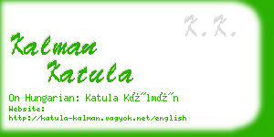 kalman katula business card